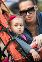 mother and baby in the park photo