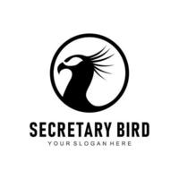 logotipo de pájaro secretario vector