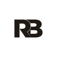 letter rb symbol linked simple geometric design logo vector