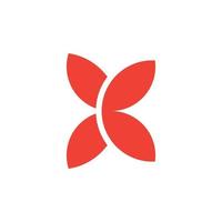 resumen letra k mariposa diseño geométrico logo vector