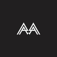 letter ma triangle line simple geometric logo vector