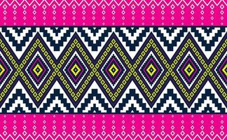 Geometric ethnic pattern, Embroidery continuous tribal background, Vector diagonal fabric seamless illustration