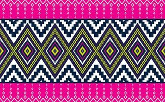 Geometric ethnic pattern, Embroidery continuous tribal background, Vector diagonal fabric seamless illustration