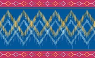 Geometric ethnic pattern, Embroidery fashion triangle background, Vector handcraft textile wallpaper for digital print