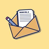 Letter and envelope icon design illustration vector