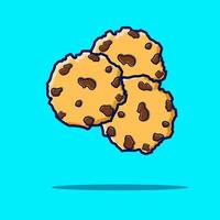 Traditional chocolate chip cookies vector illustration