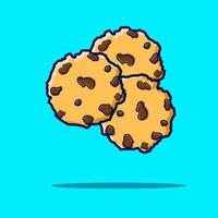 Ilustración de vector de galletas de chispas de chocolate tradicional