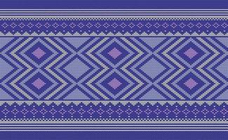 White and Purple Embroidery Pattern, Knitted Template Background, Vector Graphic Diagonal texture