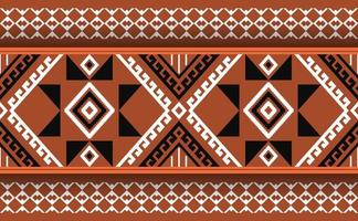 Embroidery pattern vector, Geometric ethnic handcraft motif background, Continuous ikat retro art vector