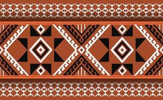 Embroidery pattern vector, Geometric ethnic handcraft motif background, Continuous ikat retro art vector