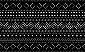Ethnic pattern vector, black and white seamless geometric background, tribal design for print, abstract motif fabric vector