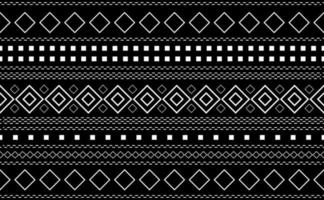 Ethnic pattern vector, black and white seamless geometric background, tribal design for print, abstract motif fabric vector