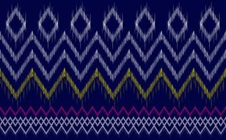 Embroidery pattern vector, Geometric ethnic motif background, fabric seamless for print vector