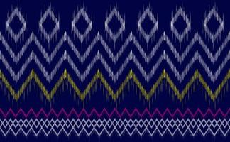 Embroidery pattern vector, Geometric ethnic motif background, fabric seamless for print vector