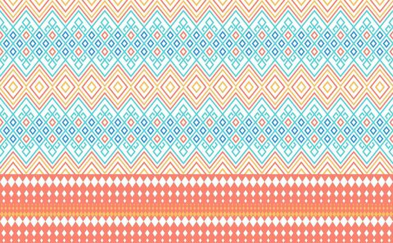 patrón étnico geométrico, fondo de triángulo de moda de bordado, retro cuadrado sin fin de vector para impresión digital