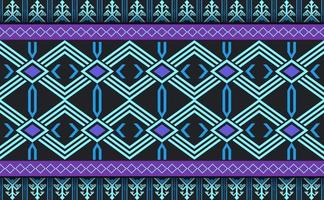 motivos étnicos geométricos, fondo de motivos artesanales bordados, arte retro ikat continuo vectorial vector