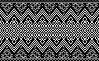 Ethnic pattern vector, Abstract seamless geometric design, tribal motif background, Graphic fabric black and white vector