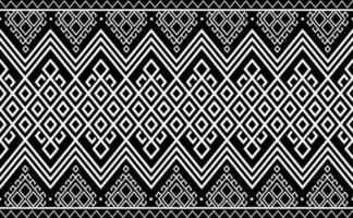 Ethnic pattern vector, Abstract seamless geometric design, tribal motif background, Graphic fabric black and white vector