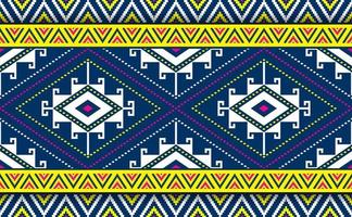 Ethnic pattern vector, Geometric element aztec background, Embroidery zigzag square texture for print vector