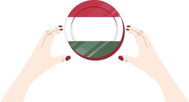 Hungarian Flag hand drawn,Hungarian forint hand drawn vector