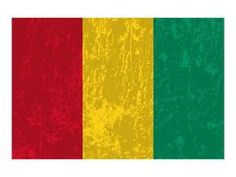 Guinea grunge flag, official colors and proportion. Vector illustration.