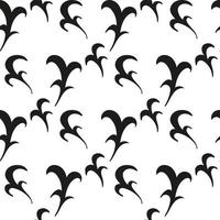 Seamless abstract pattern with black decorative elements. Vector image.