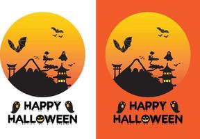 Halloween T-Shirt Design Template vector