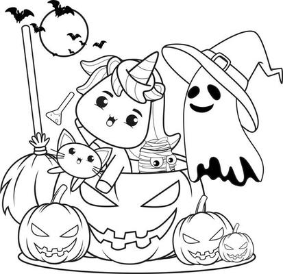 Creepy Kawaii Coloring Pages Vector Art, Icons, and Graphics for Free
