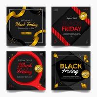 Black Friday Promotion Social Media Banner Template vector