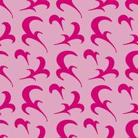 Seamless abstract pattern with bright pink decorative elements on light pink background. Vector image.