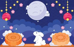 Moon Cake Festival Background vector