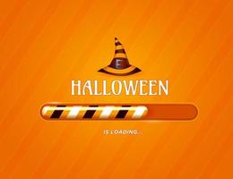 Halloween loading bar, holiday load indicator vector