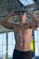 Male swimmer portrait photo