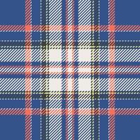 Plaid check pattern. Seamless fabric texture. Tartan textile print. vector