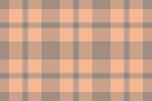 Plaid background, check seamless pattern in beige. Vector fabric texture for textile print, wrapping paper, gift card or wallpaper.