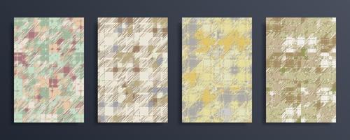 Set abstract vector backgrounds. Grunge texture seamless patterns.