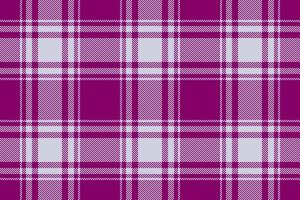 Plaid background, check seamless pattern in pink. Vector fabric texture for textile print, wrapping paper, gift card or wallpaper.