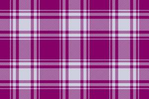 Plaid background, check seamless pattern in pink. Vector fabric texture for textile print, wrapping paper, gift card or wallpaper.