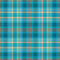 Plaid seamless pattern in blue. Check fabric texture. Vector textile print.
