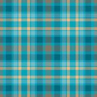 Plaid seamless pattern in blue. Check fabric texture. Vector textile print.