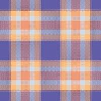 Plaid seamless pattern. Check fabric texture. Vector textile print.