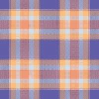 Plaid seamless pattern. Check fabric texture. Vector textile print.