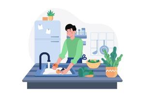 Cooking and Kitchen Illustration concept on white background vector