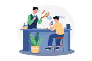 Cooking and Kitchen Illustration concept on white background vector