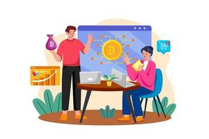 How To Buy Bitcoin Illustration concept on white background vector