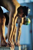 Swimmer in pool photo