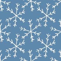 Seamless snowflakes pattern. Snowflakes background. Doodle illustration with snowflakes vector