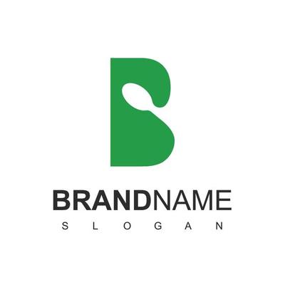 B Initial Logo With Spoon Symbol For Breakfast, Restaurant And Cafe Icon