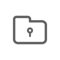secure folder icon. Perfect for web design or user interface applications. vector sign and symbol