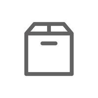 icono de caja de elementos. perfecto para sitios web de compras en línea o aplicaciones de interfaz de usuario. vector de señal y símbolo